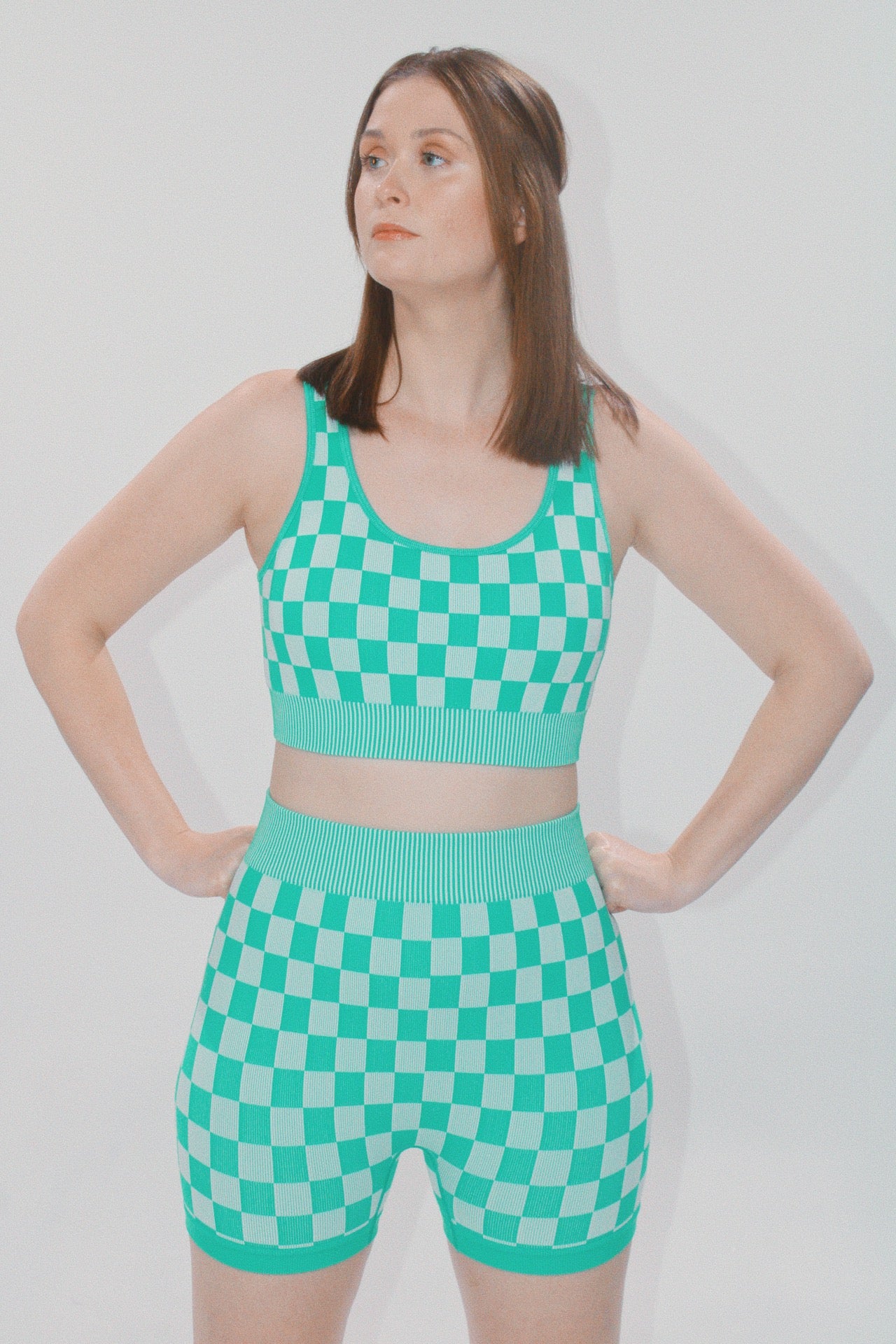 Check-HER Two Piece Set - Green