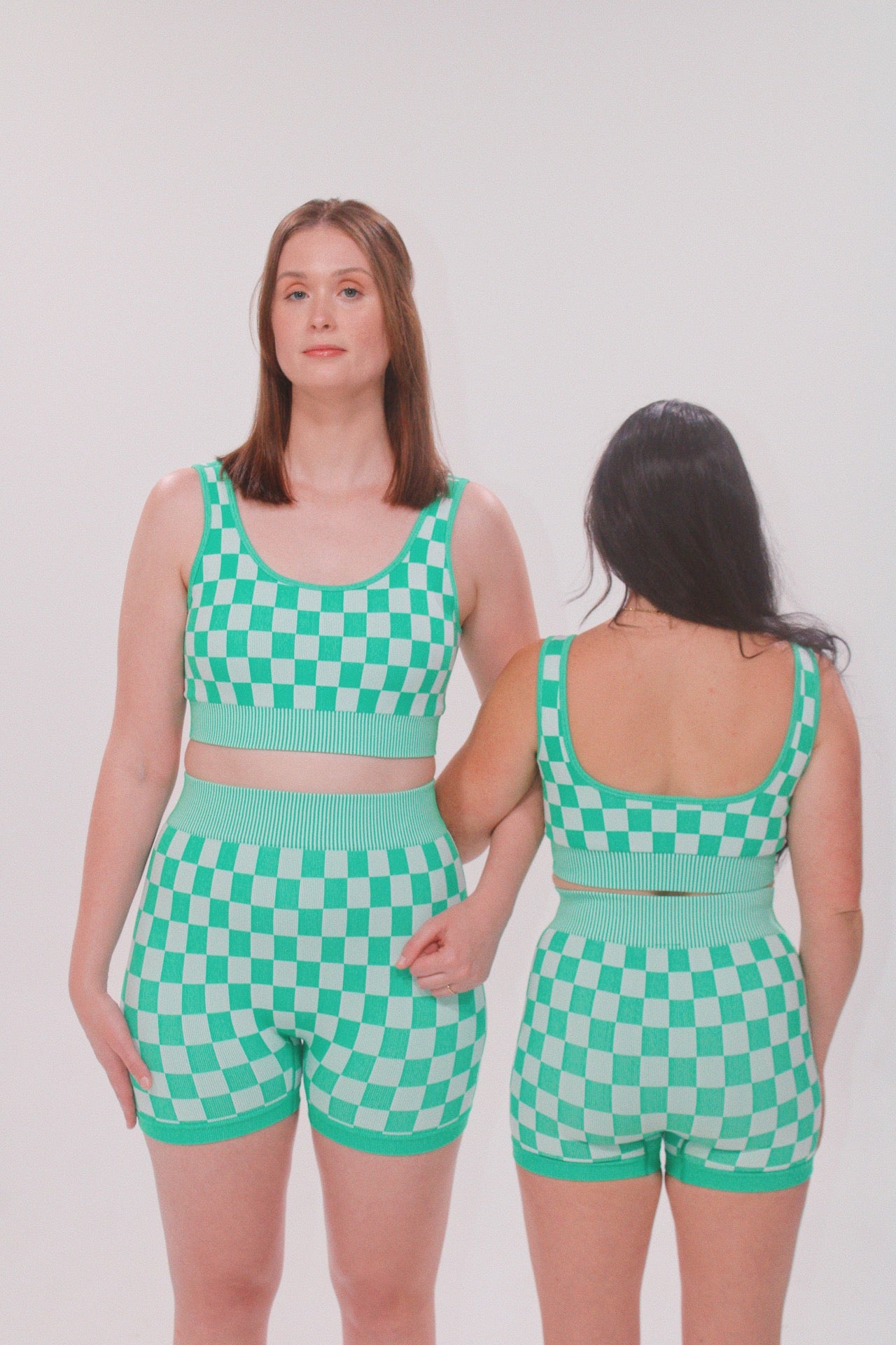 Check-HER Two Piece Set - Green